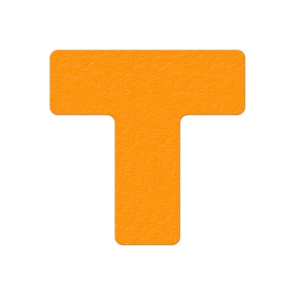 Top Tape And Label. Floor Marking Tape, Orange, T Shape, 25/Pkg., LM130N - main